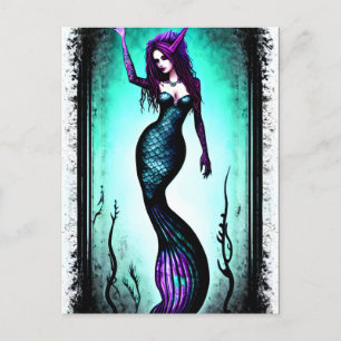 Fantasy Mermaid Postcard Postkarte