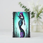 Fantasy Mermaid Postcard Postkarte (Stehend Vorderseite)