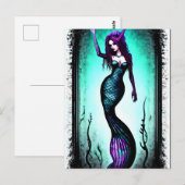 Fantasy Mermaid Postcard Postkarte (Vorne/Hinten)