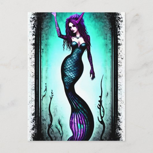 Fantasy Mermaid Postcard Postkarte (Vorderseite)