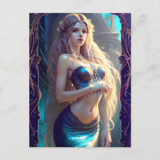 Fantasy Mermaid Postcard Postkarte