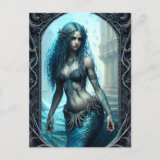 Fantasy Mermaid Postcard Postkarte (Vorderseite)