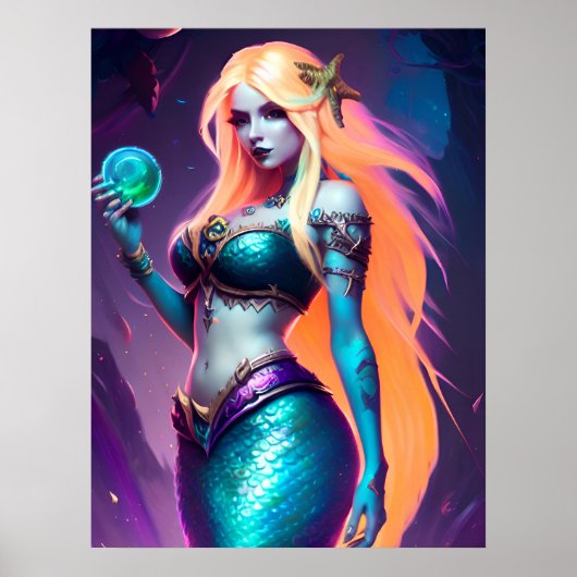 Fantasy Mermaid Poster (Vorne)