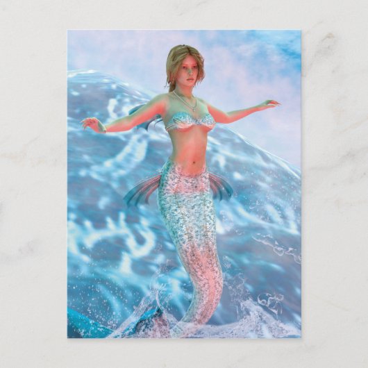 Fantasy Mermaid Postkarte (Vorderseite)