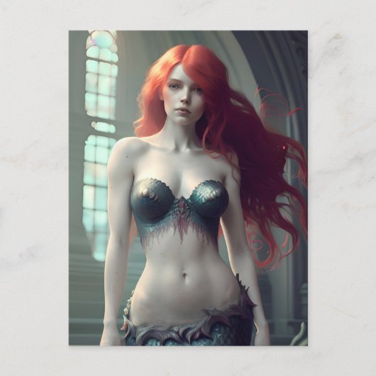 Fantasy Mermaid Postkarte (Vorderseite)