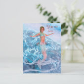 Fantasy Mermaid Postkarte (Stehend Vorderseite)
