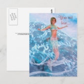 Fantasy Mermaid Postkarte (Vorne/Hinten)