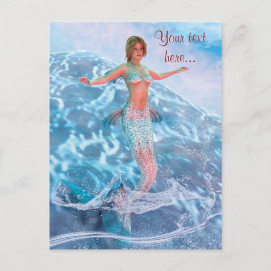 Fantasy Mermaid Postkarte (Vorderseite)