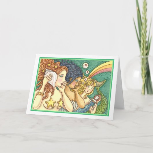 FANTASY MERMAID SISTERHOOD SHARING SECRET WISDOMS KARTE (Vorderseite)