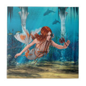Fantasy Mermaid und Sea Lily Fliese (Vorderseite)