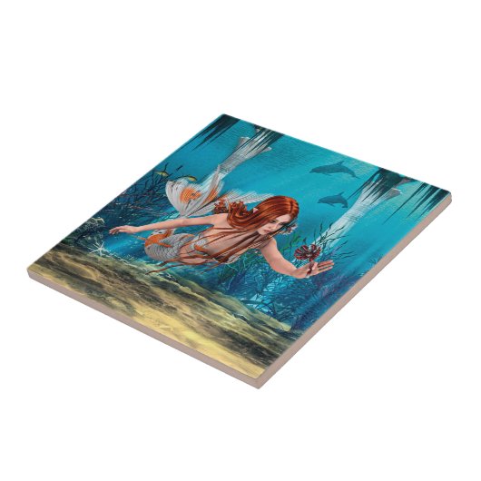 Fantasy Mermaid und Sea Lily Fliese (Seite)