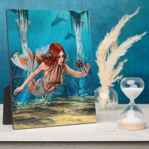 Fantasy Mermaid und Sea Lily Fotoplatte