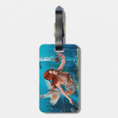 Fantasy Mermaid und Sea Lily Gepäckanhänger (Rückseite vertikal)