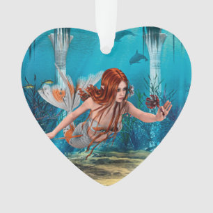 Fantasy Mermaid und Sea Lily Ornament