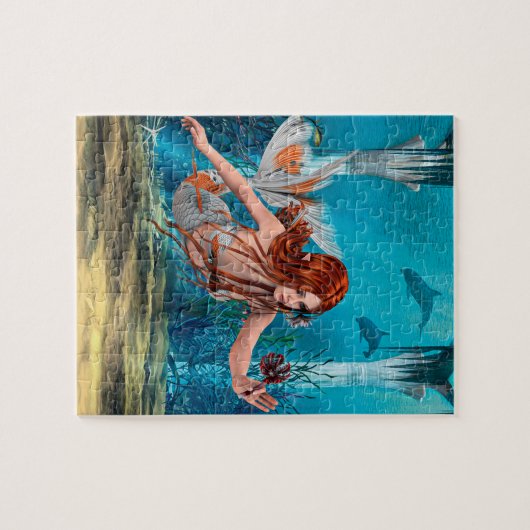 Fantasy Mermaid und Sea Lily Puzzle (Horizontal)