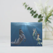 Fantasy Mermaids Hippocampus Mythische Meereskreat Postkarte (Stehend Vorderseite)