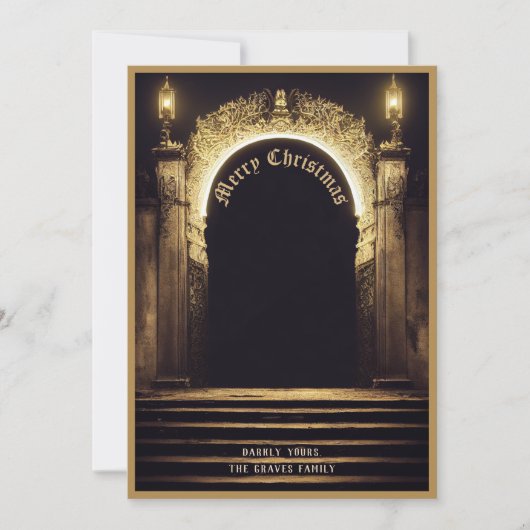 Fantasy Merry Weihnachtskarte Feiertagskarte (Vorderseite)