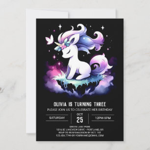 Fantasy Minimalistisch Horse Geburtstag Einladung