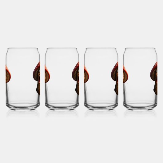 Fantasy mischief double sided smiling magic mushro dosenglas (Links)