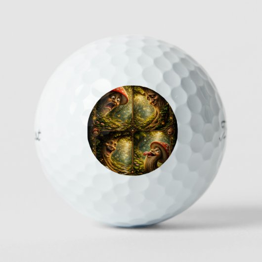 Fantasy mischief, enchanted Forest premium golf ba Golfball (Vorderseite)