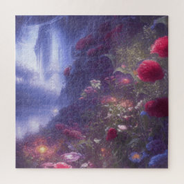 Fantasy Mistasy Rainy Magical Garden River Landsch Puzzle