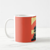 Fantasy Mittelalterliche Burg - Holzschnitt 4 Kaffeetasse (Links)