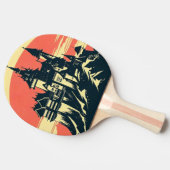 Fantasy Mittelalterliche Burg - Japanischer Holzsc Tischtennis Schläger (Seitenansicht)