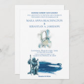 *~* Fantasy Mittelalterliche Burgtreppen Ritterhoc Einladung (Vorne/Hinten)