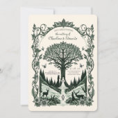 Fantasy Mittelalterliche Gravur Kunst Hochzeit Einladung (Vorderseite)