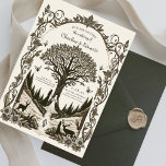 Fantasy Mittelalterliche Gravur Kunst Hochzeit Einladung<br><div class="desc">Retro Mittelalterliche Grabungskunst Hochzeit</div>