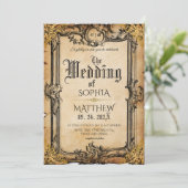 Fantasy-Mittelalterliche Hochzeit Einladung (Stehend Vorderseite)