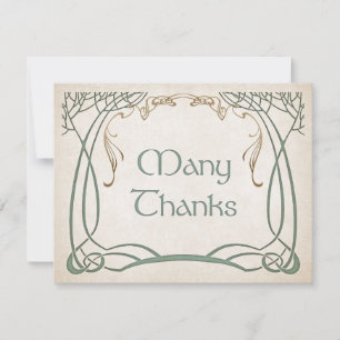 Fantasy Mittelalterliche keltische Hochzeit Dankeskarte