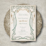 Fantasy Mittelalterliche keltische Hochzeit Einladung<br><div class="desc">Diese Einladungen sind hier auf Party Business. Die koordinierenden Stücke dieser Fantasy Hochzeitssuite sind mit anmutigen Bäumen im keltischen oder elfischen Stil mit Imitat-Folie Details und keltischen Text auf Pergament. Ideal für Hochzeitsfeiern oder RPG-Gamer zum Geburtstag. Bestellen Sie Ihre gedruckten Einladungen und Party oder laden Sie Ihre digitalen Einladungen jetzt...</div>