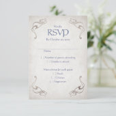 Fantasy Mittelalterliche keltische Hochzeit RSVP Karte (Stehend Vorderseite)