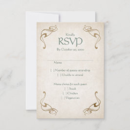 Fantasy Mittelalterliche keltische Hochzeit RSVP Karte