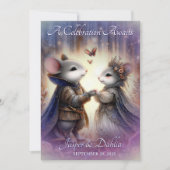 Fantasy Mittelalterliche Messe Ehepaar Hochzeit Save The Date (Vorderseite)