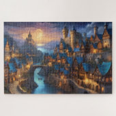 Fantasy Mittelalterliche Nacht Puzzle (Horizontal)