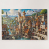 Fantasy Mittelalterstadt Puzzle (Horizontal)