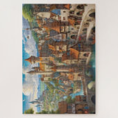 Fantasy Mittelalterstadt Puzzle (Vertikal)