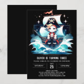 Fantasy Modern Pirate Birthday Einladung (Vorne/Hinten)