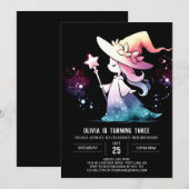 Fantasy Modern Wizard Geburtstag Einladung (Vorne/Hinten)