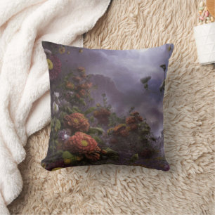 Fantasy Mondlicht Magischer Garten Landschaft Puzz Kissen