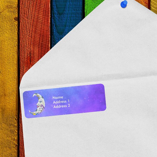 Fantasy Moon Abstrakt Markierungen Sterne Gesicht 