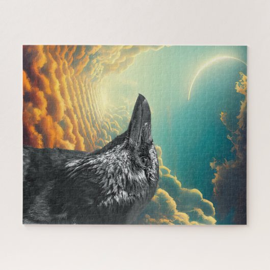 Fantasy Moon Black Raven Puzzle (Horizontal)
