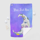 Fantasy Moon Hübsche Markierungen Face Sky Golfhandtuch (Insitu)