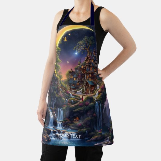 Fantasy Moon Waterfall Forest Schürze (InSitu)
