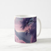 Fantasy Moonlit River Dreamscape Illustration Kaffeetasse (VorderseiteRechts)