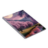 Fantasy Moonlit River Dreamscape Illustration Notizblock (Rechte Seite)