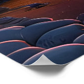 Fantasy Moonlit River Dreamscape Illustration Poster (Ecke)