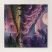 Fantasy Moonlit River Dreamscape Illustration Puzzle (Horizontal)